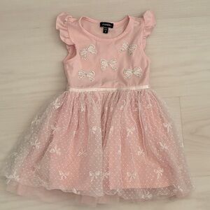 Zunie Pink Bow Kids Dress, 3T